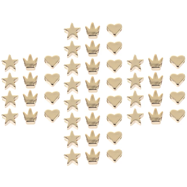 90 Pcs Scattered Beads DIY Material Alloy Metal Loose Spacer Charms