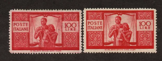 Italy - Sc# 477 & 477a MLH / Perf 14 & Perf 14 x 13 1/2     -      Lot 0722374