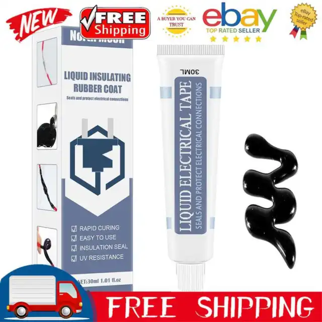 30ml Liquid Insulation Electrical Wire Cable Sealant Fast Dry Glue (Black)