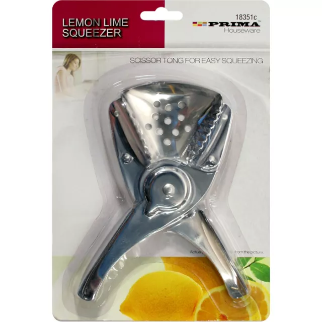 Lemon Lime Squeezer Hand Press Juicer Strainer Stainless Steel Chrome Plated New