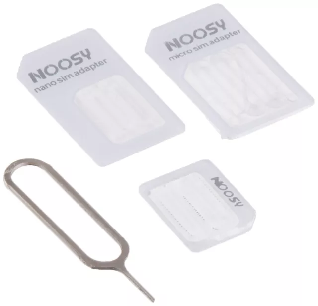 Noosy Nano Micro Standard Sim Card Adaptor Converter Iphone Apple Samsung Set 5