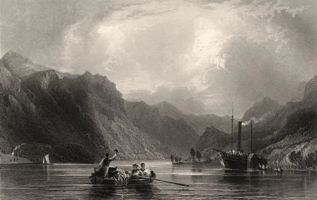 The head of Loch Lomond, looking south. Scotland. ALLOM c1840 old print