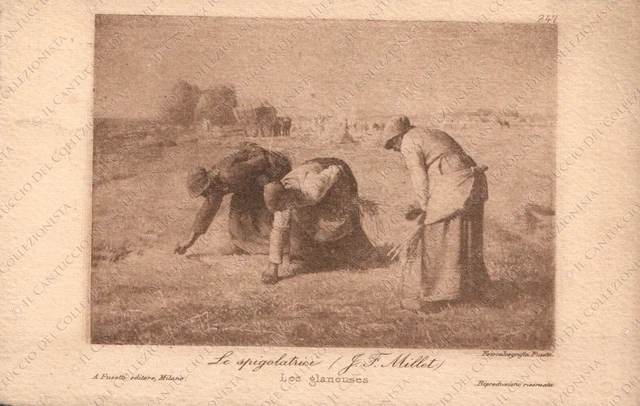 1924 Le spigolatrici Les glaneuses MILLET Cartolina
