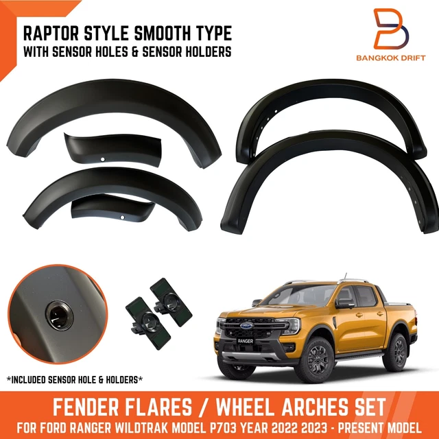 Ford Ranger Py Accessories RAPTOR STYLE FENDER Flares Arch Fit Ford Ranger P703 Py Front Sensor ...