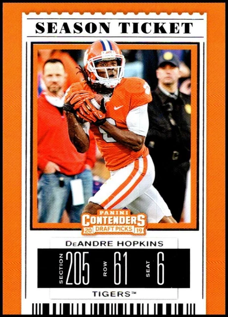 2019 Panini Contenders Draft Tickets Season Ticket #29 DeAndre Hopkins NM ID:303