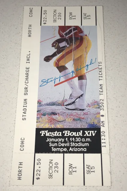 1/1/85 1985 Fiesta Bowl NCAA Football Ticket Stub Miami Hurricanes UCLA Bruins