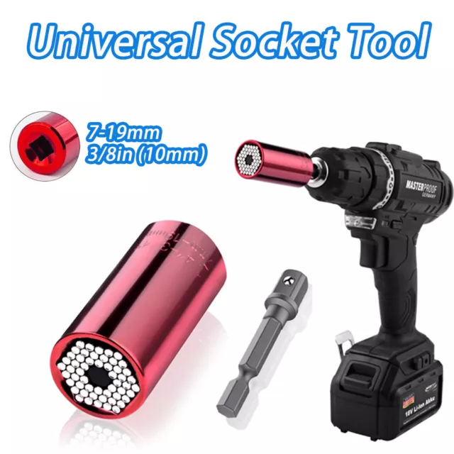 Socket AS-SEEN-ON-TV w/ Bonus Drill Adapter Use with Most Socket Red Dog
