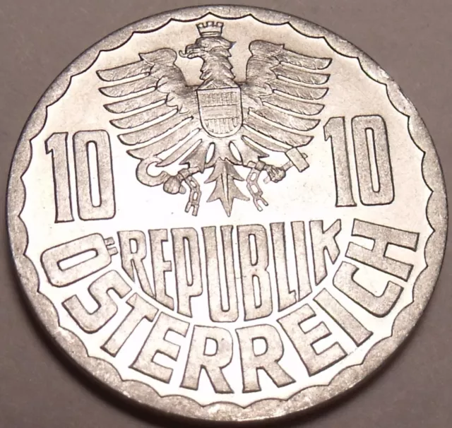 Gem Unc Austria 1955 10 Groschen~Minted In Vienna~We Have Old Unc Coins~Free Shi
