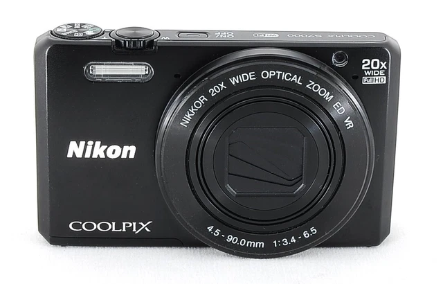Nikon Coolpix S7000 in Box Black Compact Digital Near Mint 16.0MP 20x zoom 3