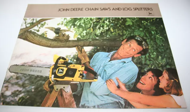 John Deere Chain Saws & Log Splitters Brochure 1978 30 40V 50V 60V 70V