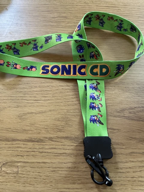 Sonic The Hedgehog Cordino Portatesserino Con Ciondolo In Gomma – 55,9 Cm – Chiusura Di Sicurezza Breakaway