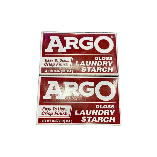 Argo Laundry Starch Gloss Powder (2) 1lb boxes 16 ounces each