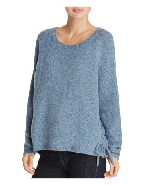 NWT- Soft Joie Weslyn Donegal Lace-Up Sweater, Light Dynasty Blue - Size Large