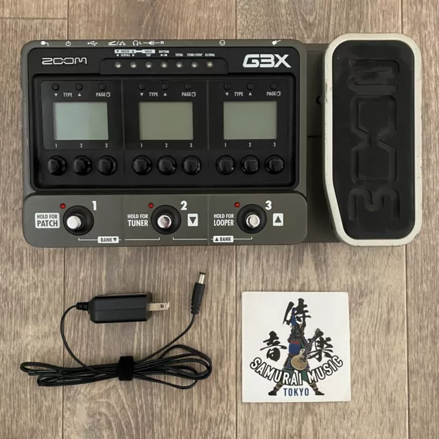 Zoom G3X Multi-Effects Guitar Amplifier Simulator Sounds Pedal w/Adapter From Jp