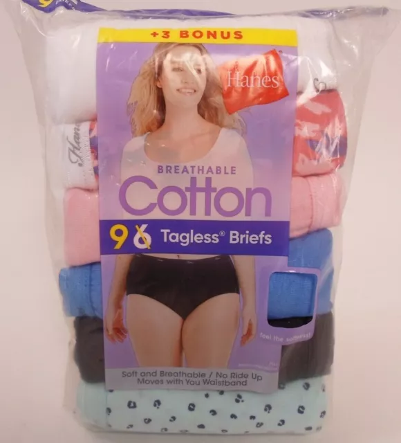 Just My Size Briefs 10-Pack Underwear JMS Cotton Tagless Assorted Colors sz  9-13