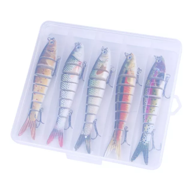 5PCS Box Multi Jointed Bait Fishing Lure 27g Bionic Swimbait Wobbler Bass Tackle