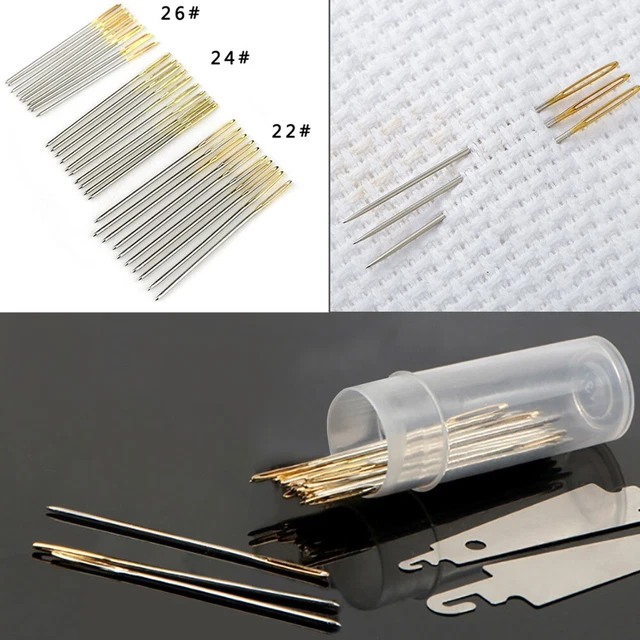 Zubehör Nadeln Haushalt Werkzeuge Stickerei Handwerk Einfädler Set Tragbar