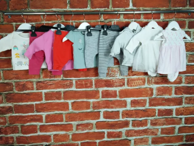 Baby Girl Bundle Aged Newborn H&M Next Etc T-Shirt Trousers Vest Sparkly 56Cm