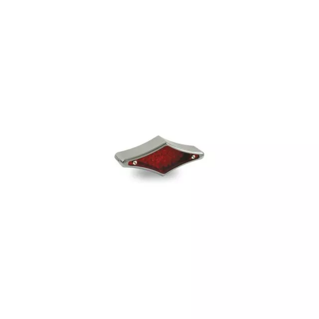 Fanale posteriore diamond cromato lente rossa