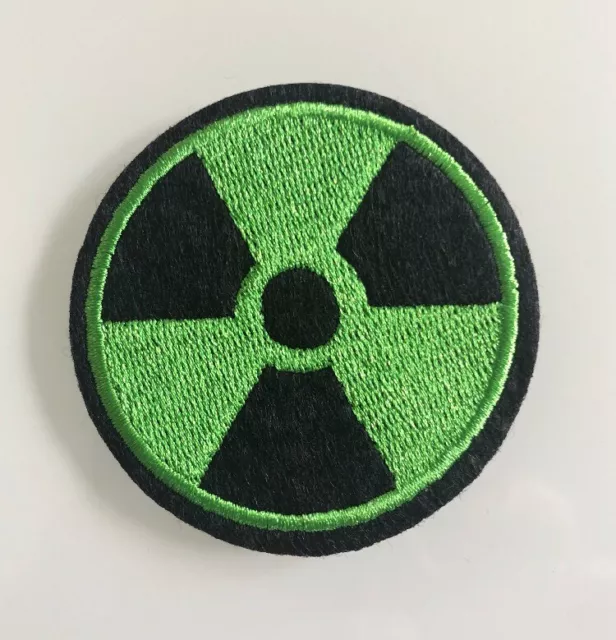 Patch Ecusson Brode Thermocollant Symbole Radioactivite Radioactif Nucleaire