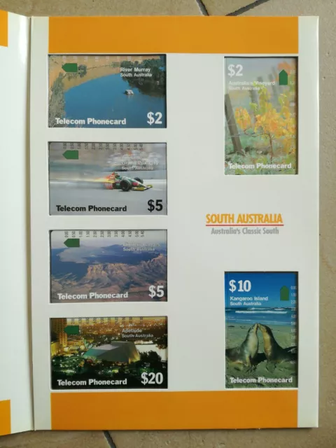 #a72TK Telefonkarte/Phonecard telecom australia 2x2, 2x5, 10, 20$ folder A4 rar