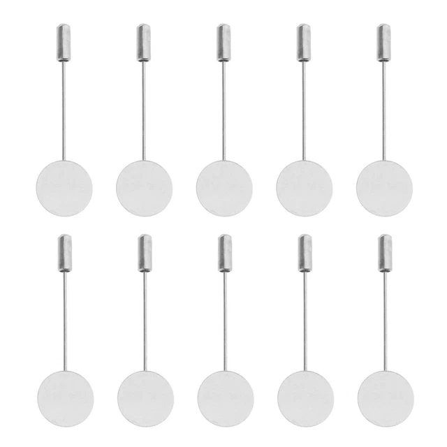 10 Stk. hohle Kupferbasis 1,5 cm Anstecknadel mit Hutnadel