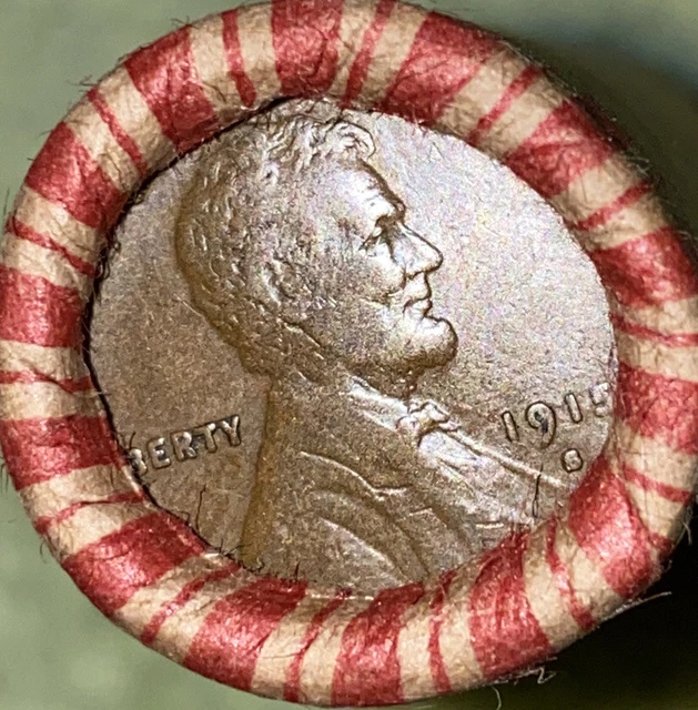 1 US Lincoln Wheat Cent Penny Roll 1915-S/1909 VDB (50 Coins) Old Vintage