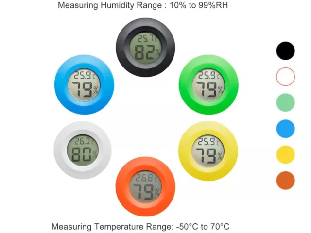 Humidity Meter Indoor Room Temprature Digital Thermometer Lcd Hygrometer Gauge