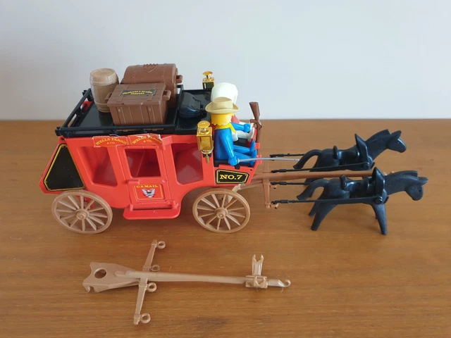 Playmobil Chariot bâché, double attelage, 3243 - Jeux & Jouets