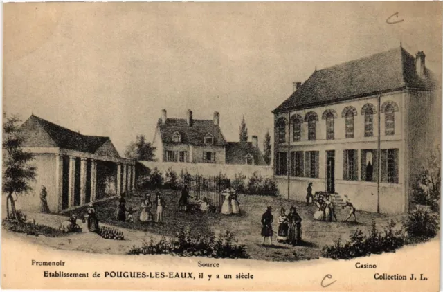 CPA Etabl. de POUGUES-les-EAUX il y a un siecle (456818)