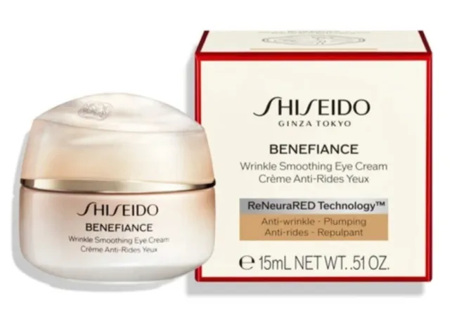 Shiseido Eye Cream Benefiance Wrinkle Smoothing Plumping 15ml Anti-Ageing - NEW