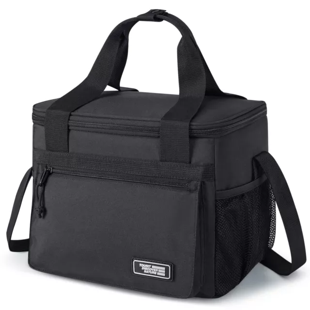 Large Lunch Bag 24-Can (14L) Insulated Lunch Box Portable Soft Cooler Lunch C...