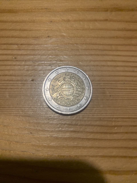 PIECE 2 EUROS RARE COMMEMORATIVE REPUBLIQUE FRANCAISE 2002-2012  10 Ans de L’€