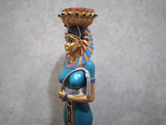 Diosa Isis Cabeza Candelabro-Isis ÚNICA RARA ANTIGUA ANTIGUA Estatua EGIPCIA