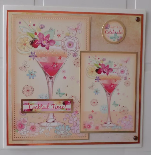 HANDMADE CARD - **ANY OCCASION - Let's Celebrate! - Cocktail Time!**