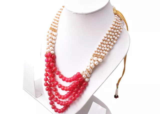 Multi Strand 5 Mehrlagig Labor Erstellt Perlen Modisch Halsband Party Kleidung