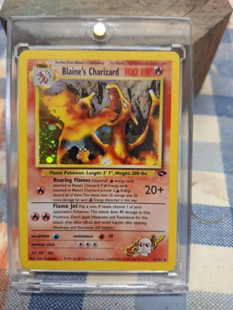 Blaine's Charizard Holo Rare 2/132 Gym Challenge ENG