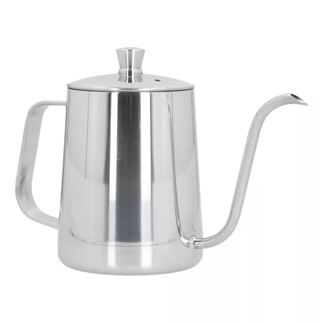 600ml Kettle 304 Stainless Steel Coffee Pot Ergonomic Handle For Home Kitchen