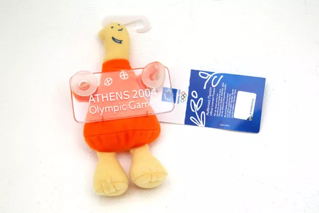 Athens 2004 Olympic Games Phevos mascot car suction sticker Orange or Blue NEW