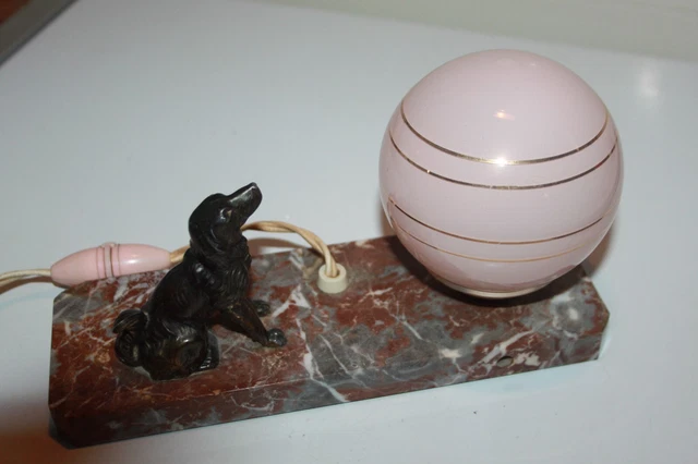 ANCIENNE LAMPE DE Chevet Art Deco Verre Doria loft Atelier EUR 11,50