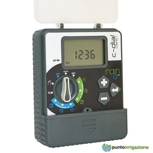 Programmatore centralina irrigazione Rain C-DIAL 4 e 6 ZONE 220V da interno
