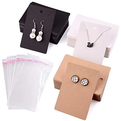 TUPARKA 120 PCS Earring Display Card,Necklace Display Cards with120Pcs Self-S...