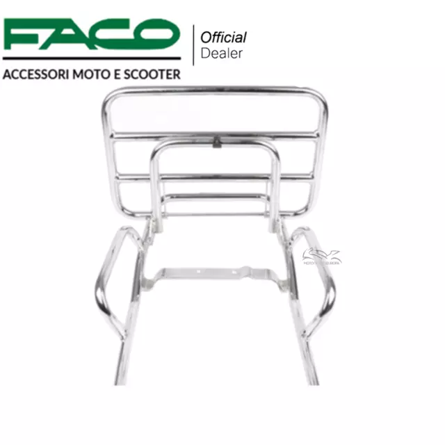 Door Trunk Luggage Rack Faco Chrome-Plated Vespa 50 Pk XL HP Rear Faco 0802C