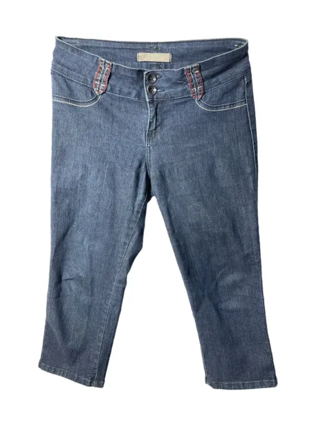 Watch LA Jeans Womens vintage low rise blue capri jeans, 20" inseam, size 7