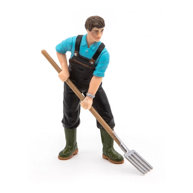 PAPO Farmyard Friends Gardener Toy Figure, Multi-colour (39216) 3