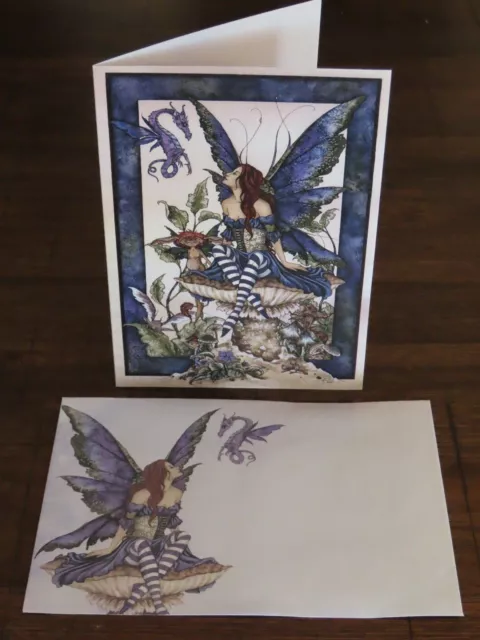 Tree Free Greeting Card Bottom of the Garden Eco Friendly Cards Fairy Dragon Art