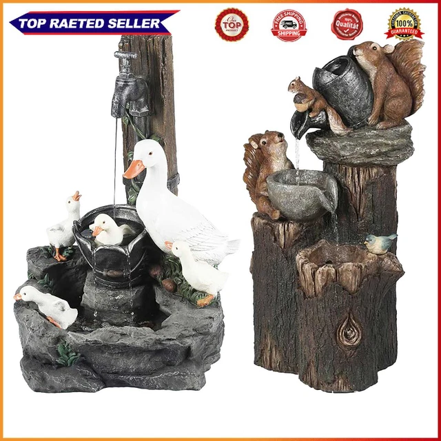 Garden Statue - Animal Sculptures with LED Light Resin Outdoor Decoration