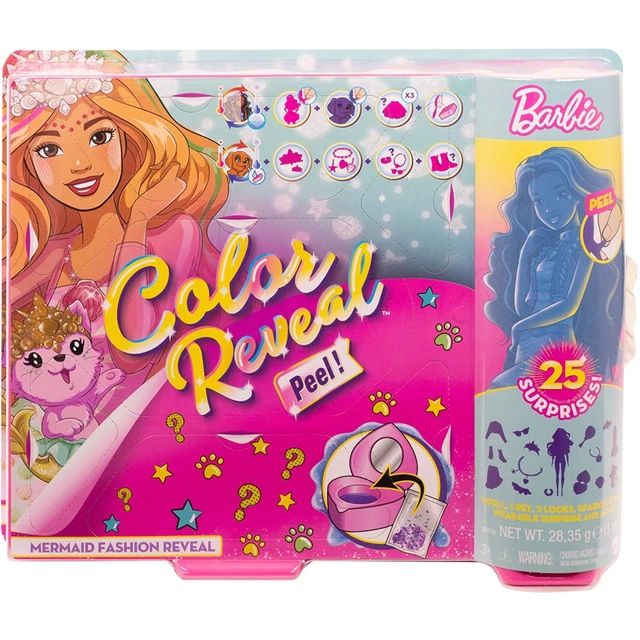 Barbie Colour Reveal Peel Mermaid Fashion Reveal Doll New Kids Surprise Mattel