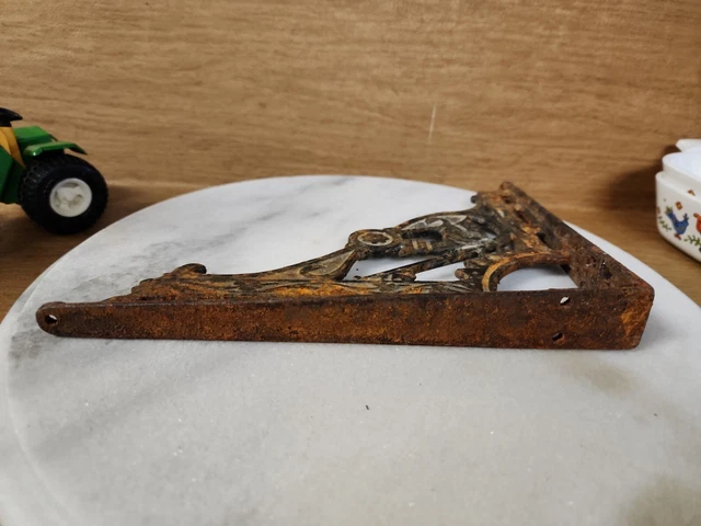 Antique Vintage Cast Iron Shelf Sink Support Bracket 3