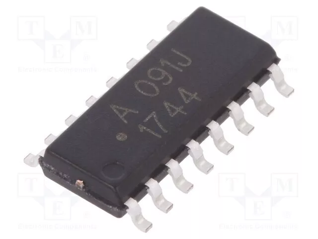 1 pcs x BROADCOM (AVAGO) - HCPL-091J-000E - Optocoupler, SMD, Ch: 4, OUT: isolat